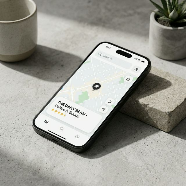 Google Business Profile and local map listing for a small business